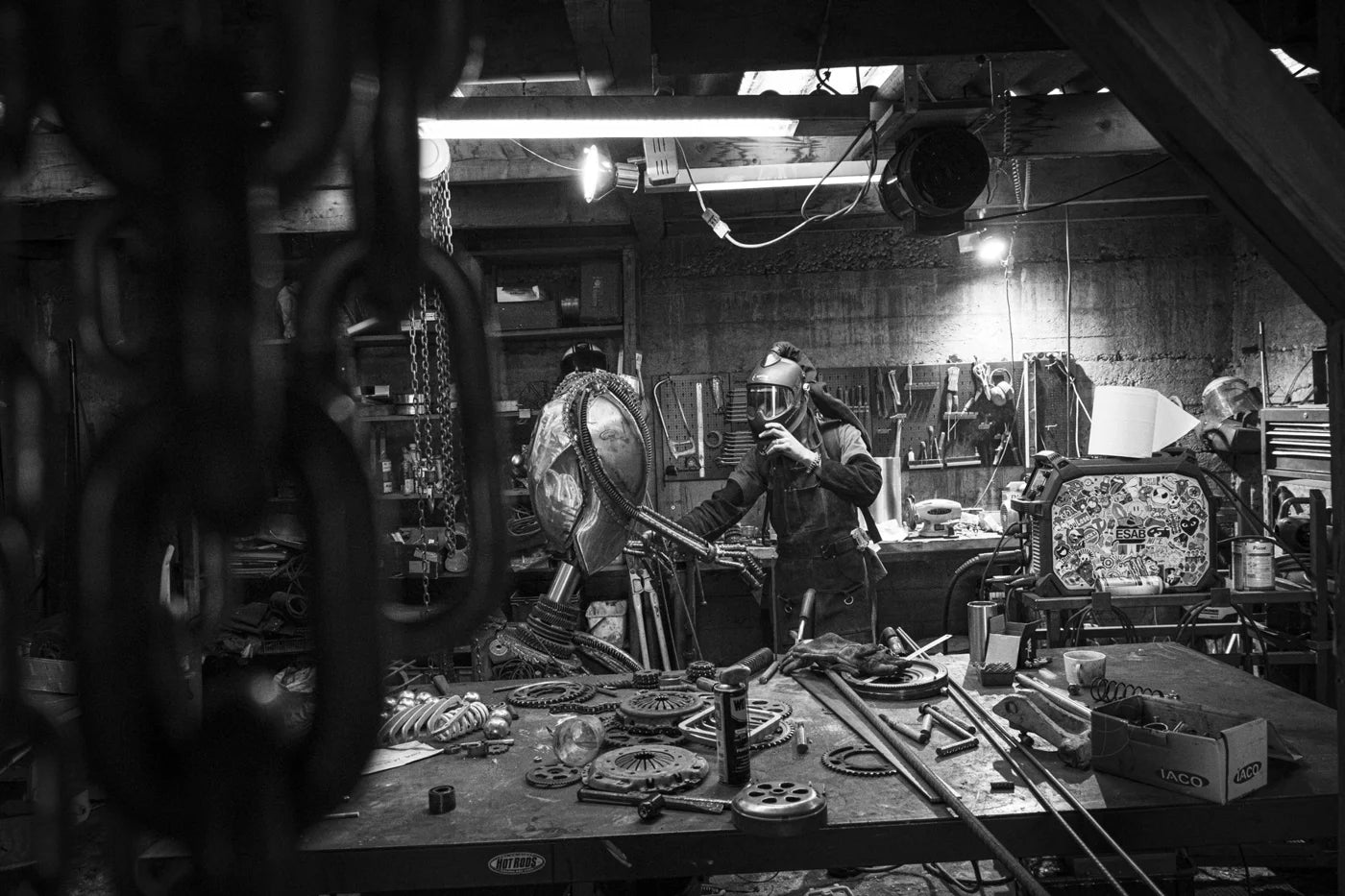 L’atelier en noir et blanc