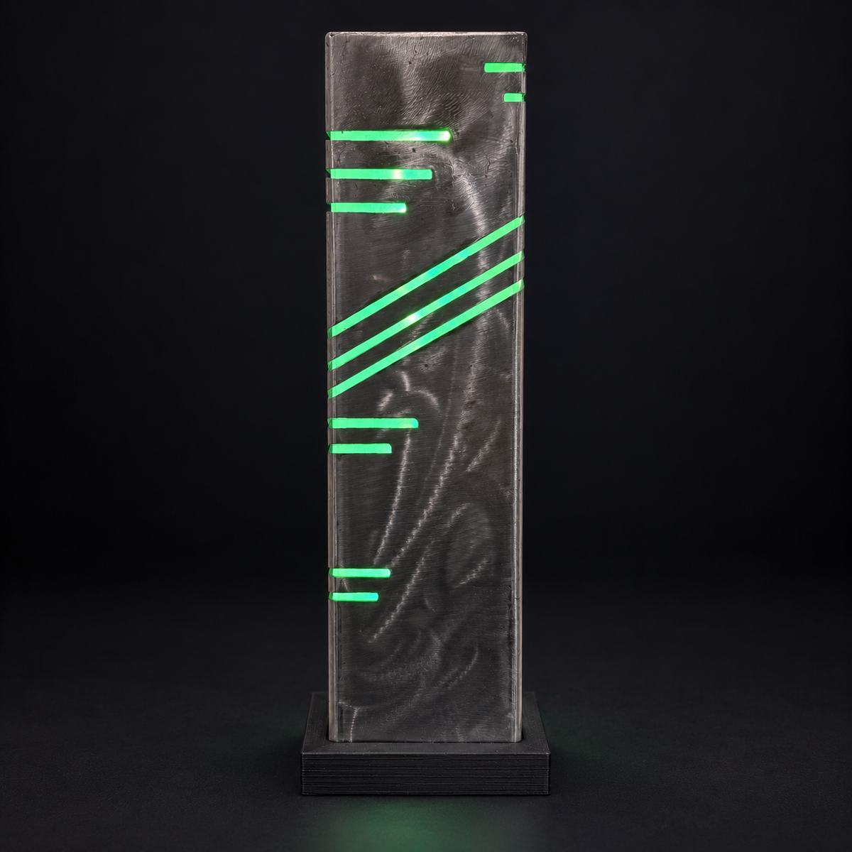 Face latérale de la première lampe RGBW, lumière verte
