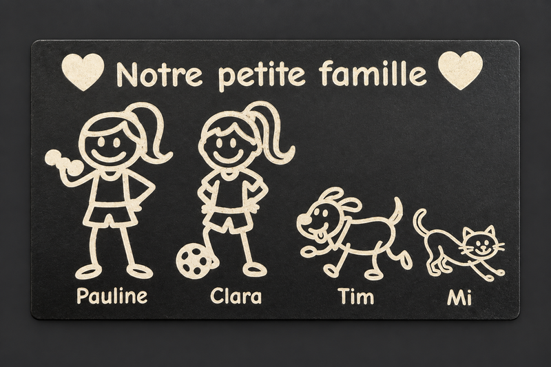 Exemple de magnet personnalisé — photo retouchée de l’atelier