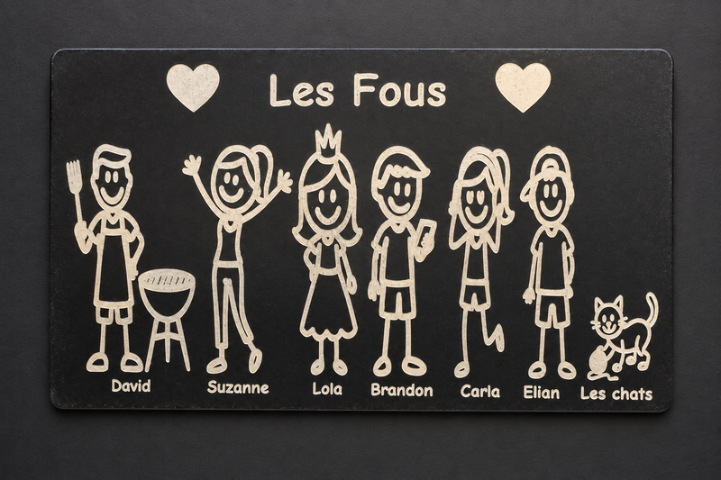 Exemple de magnet personnalisé — photo retouchée de l’atelier