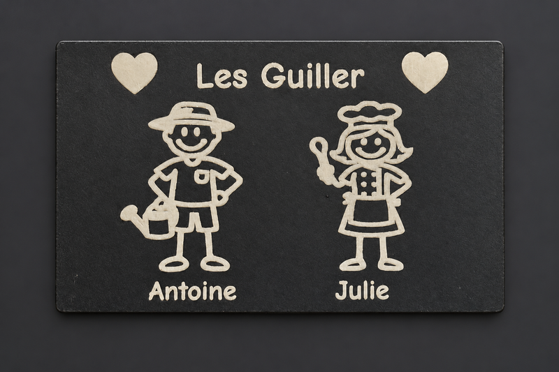 Exemple de magnet personnalisé — photo retouchée de l’atelier