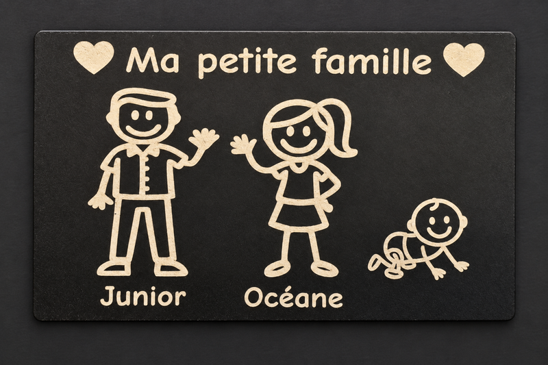 Exemple de magnet personnalisé — photo retouchée de l’atelier