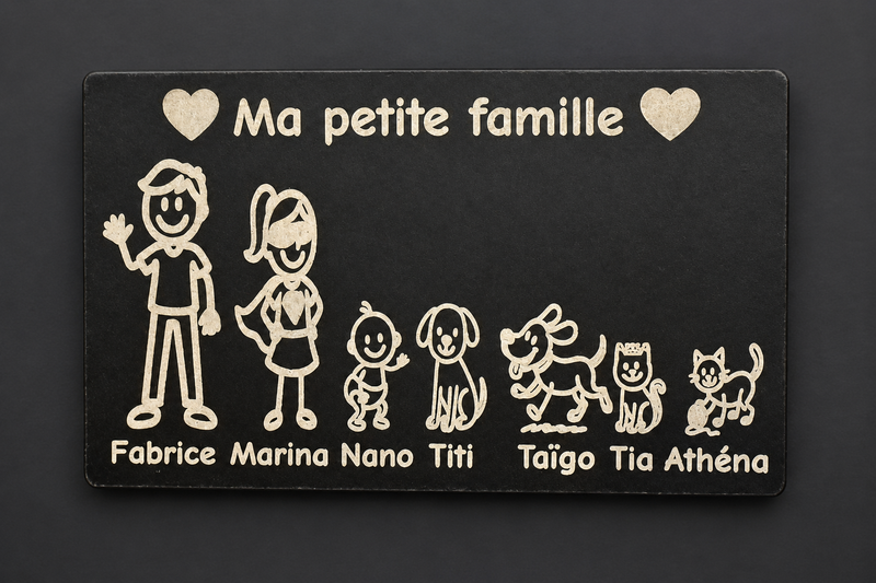 Exemple de magnet personnalisé — photo retouchée de l’atelier